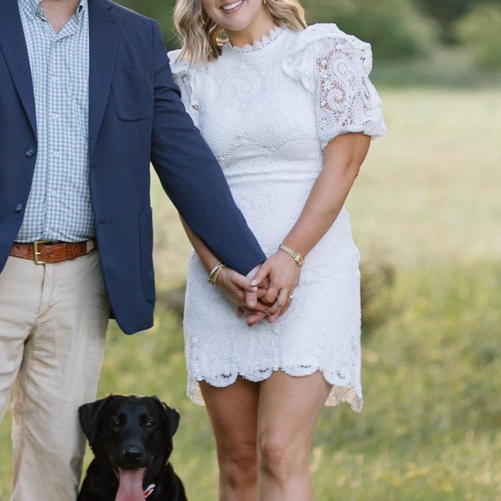 Boutique White Lace Mini Dress